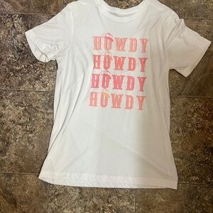 Kids White 'Howdy' Graphic T-Shirt